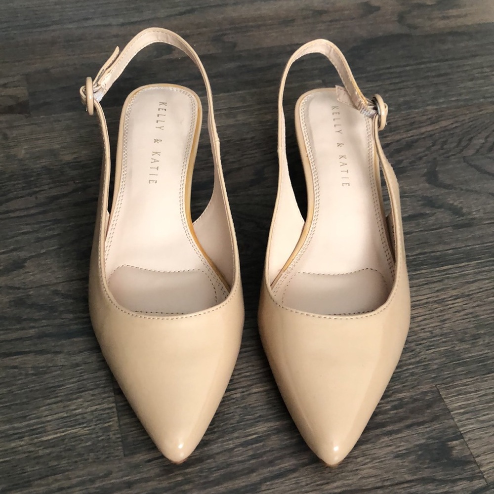 New Kelly & Katie Nude Sling Back Dress Shoes